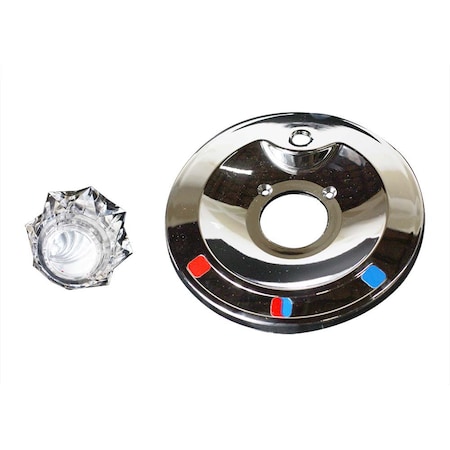 Thrifco Plumbing Tub/Shower Single Handle Trim Kit for Delta with Divertor and Push Button Hole 4402601